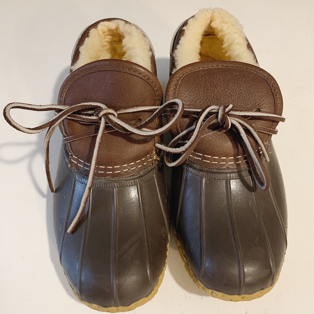 L.L. Bean shearling rubber moccasin duck boot